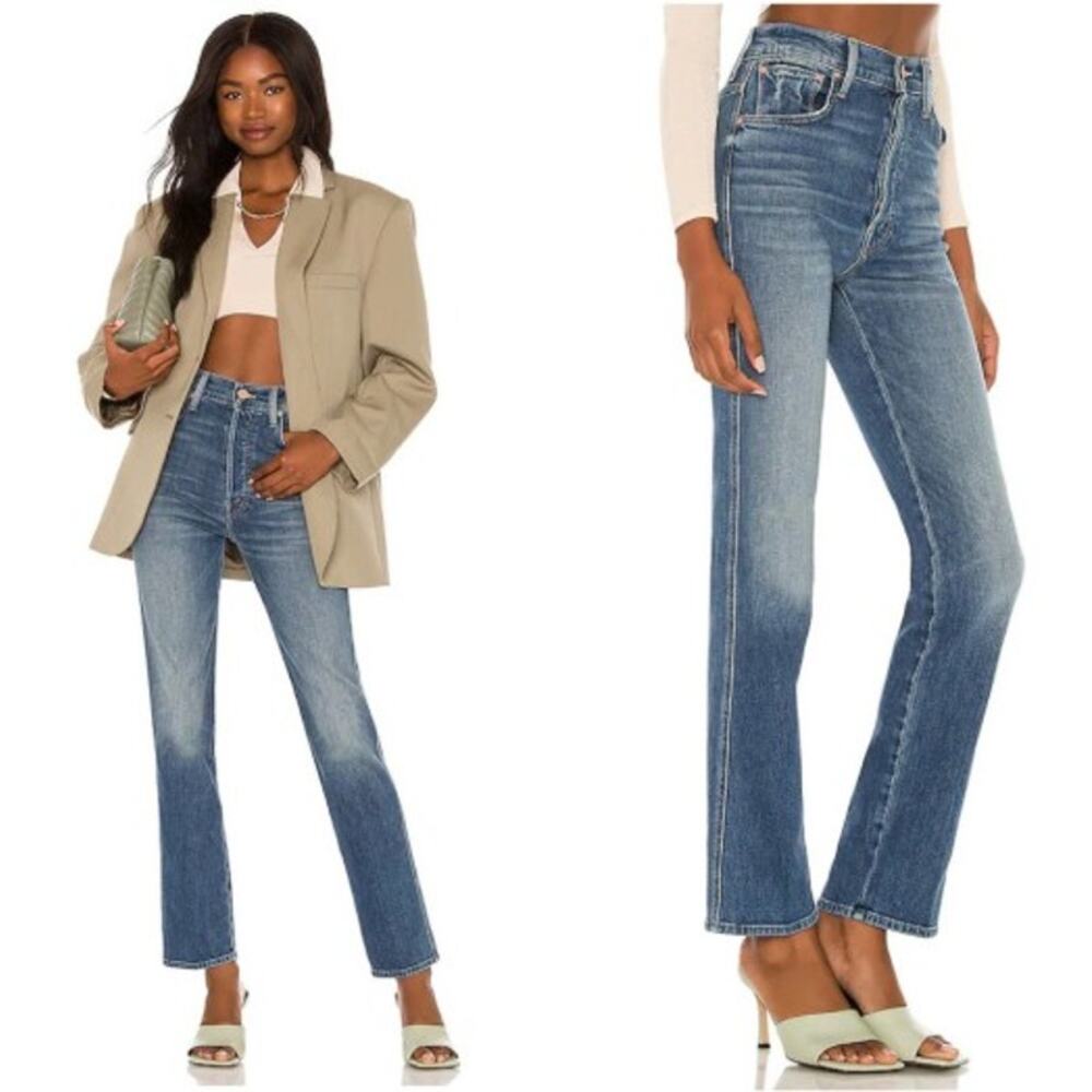 Mother High Waisted Double Hiker Skimp Jeans in Love Bombs Womens Sz. 28